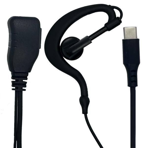 Type-Cプラグ耳掛け型有線トグルイヤホンマイク(CE21GI)